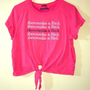 Abercrombie & Fitch Tie Front Crop Top